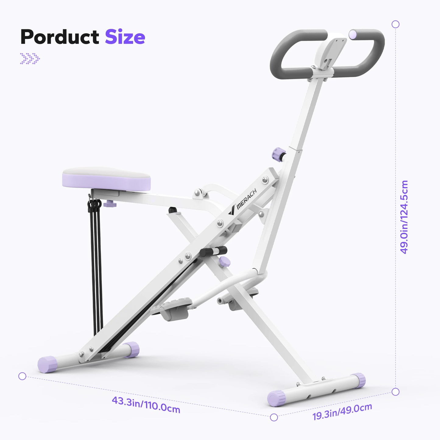 Merach 2in1 Squat And Rowing Machine Foldable Home Gym