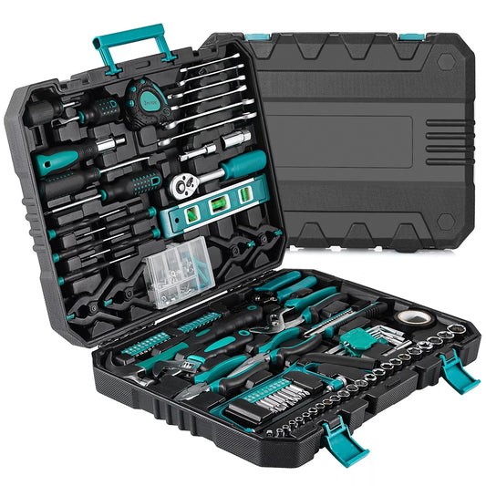 TLGREENDIY 198 Piece General Home Auto Repair Tool Kit