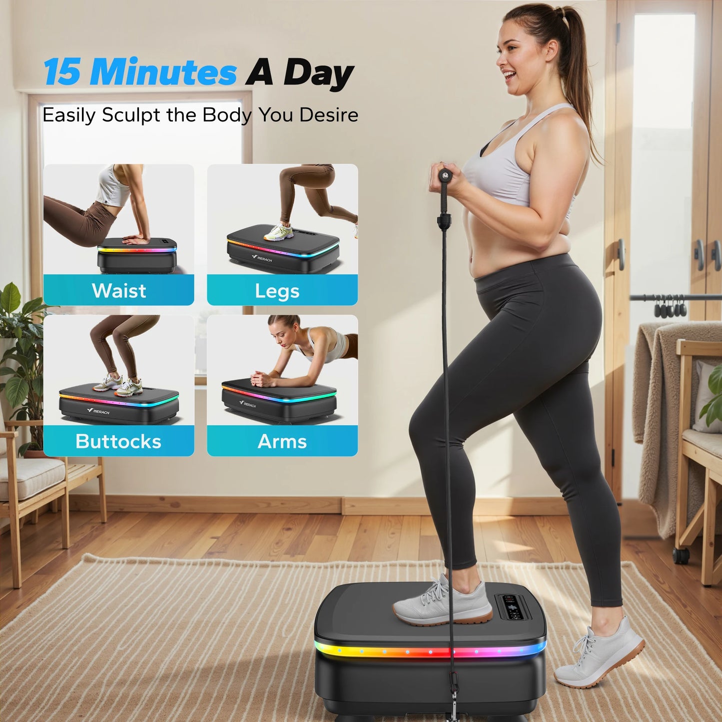 MERACH Vibration Plate Exercise For Whole Body Workout