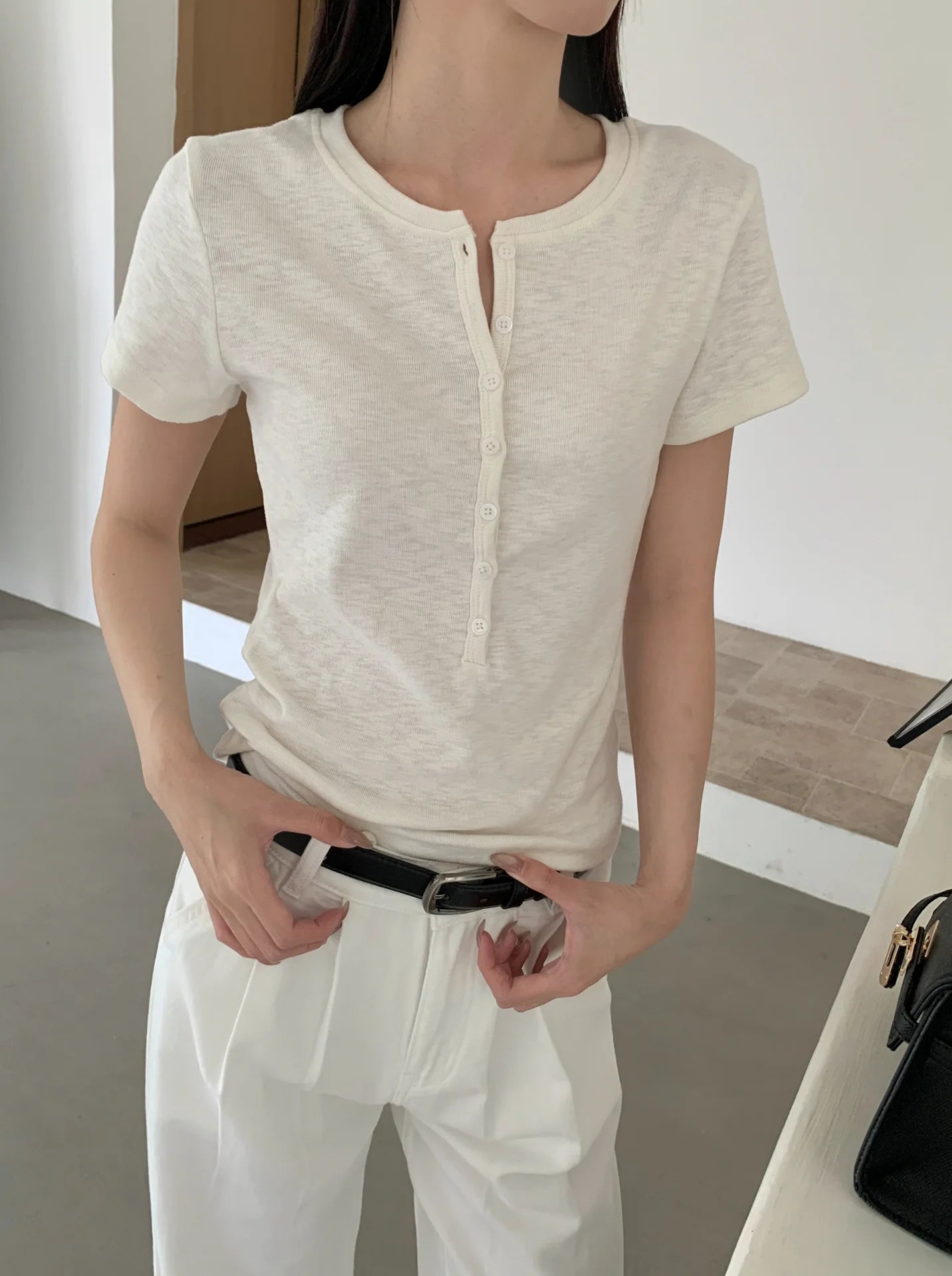 Women's Short Sleeve Cotton Round Neck T Shirt