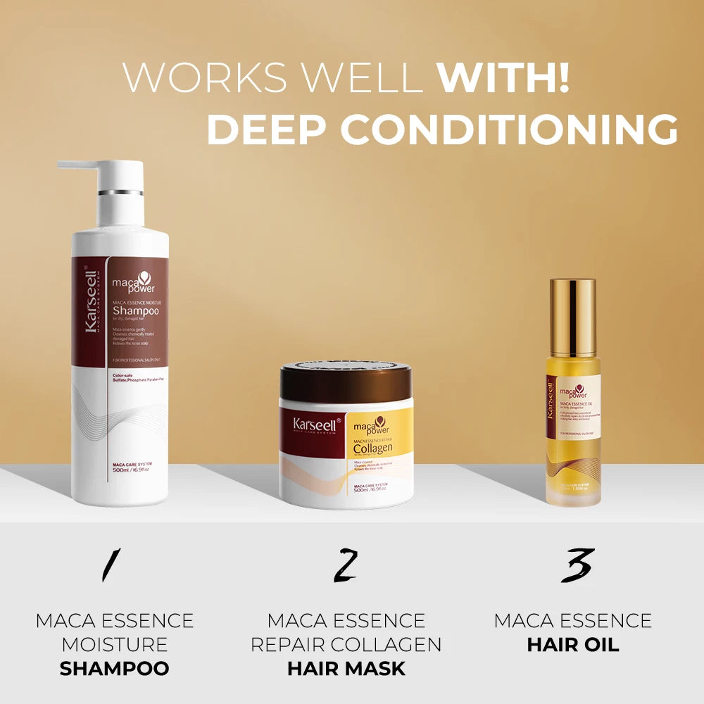 Karseell Collagen Hair Mask And Argan Oil Shampoo Set For Dry Hair