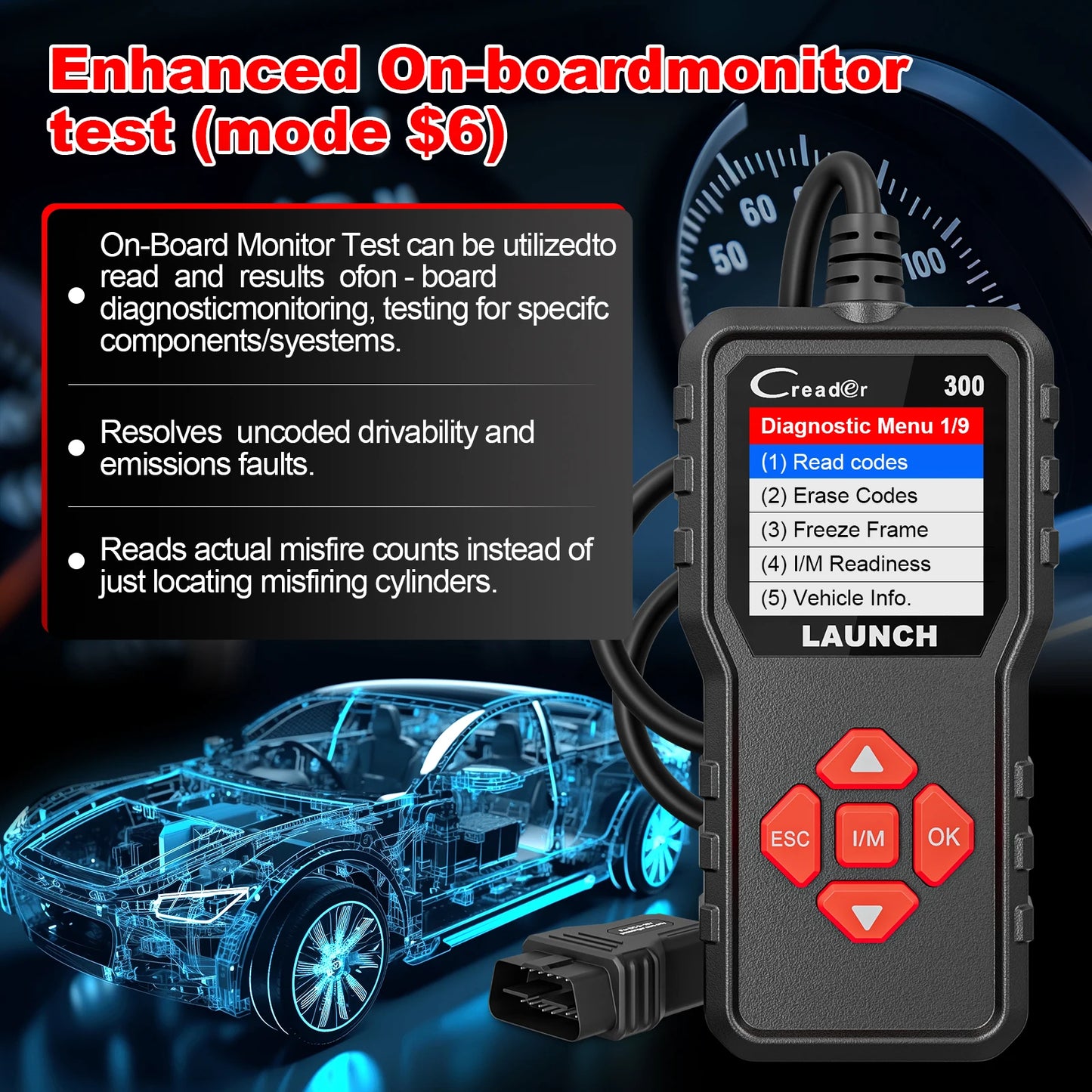 LAUNCH X431 CR300 OBD2 Scanner Code Reader Diagnostic Tool