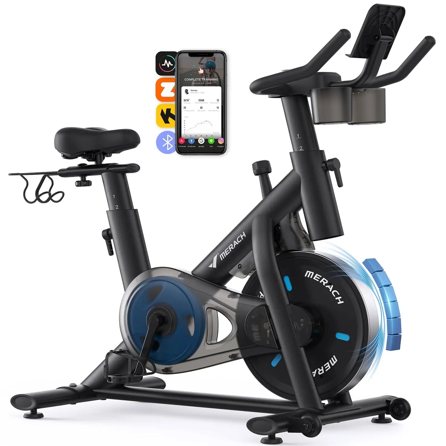Merach Magnetic Indoor Bike With App Bluetooth Low Noise