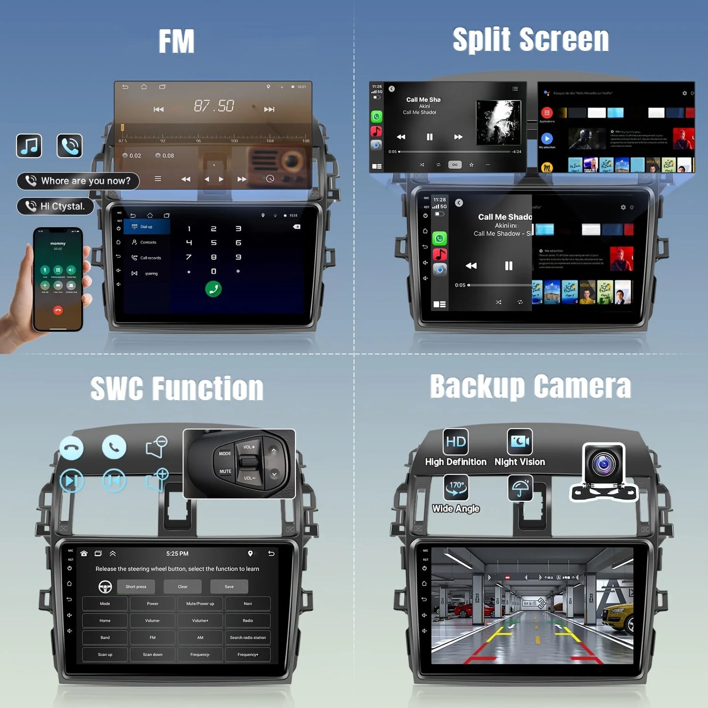 Naifay Wireless Car Stereo With CarPlay Android Auto