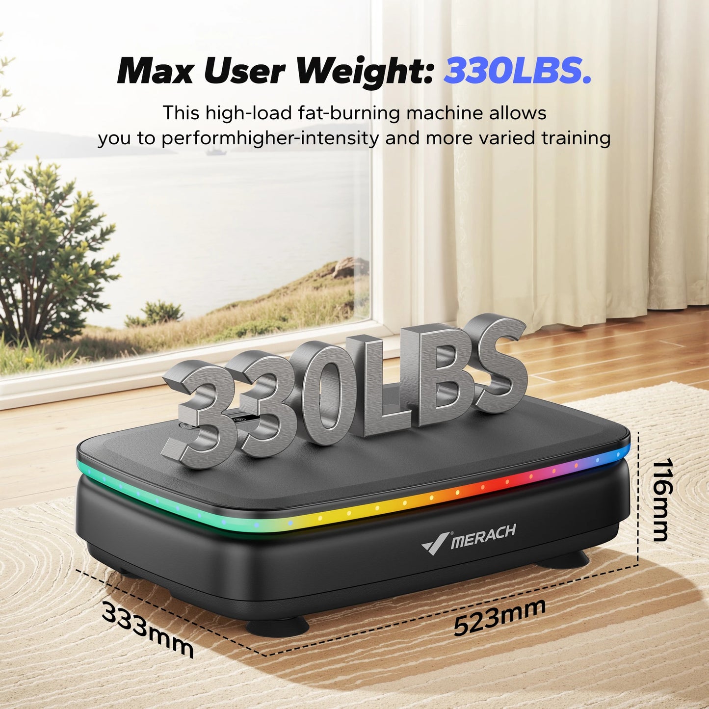 MERACH Vibration Plate Exercise For Whole Body Workout