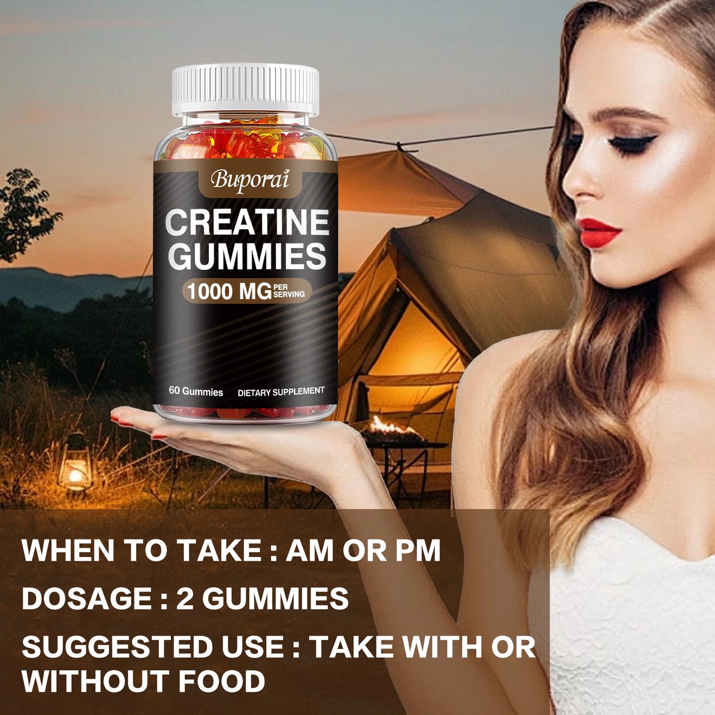 Creatine Monohydrate Gummies For Energy And Muscle Mass