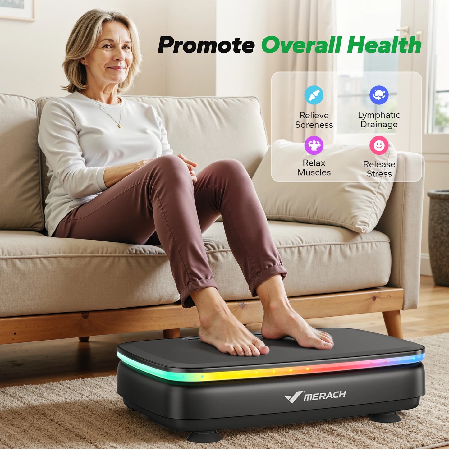 MERACH Vibration Plate Exercise For Whole Body Workout