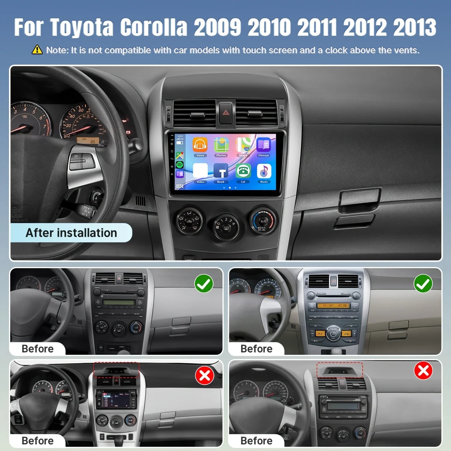 Naifay Wireless Car Stereo With CarPlay Android Auto