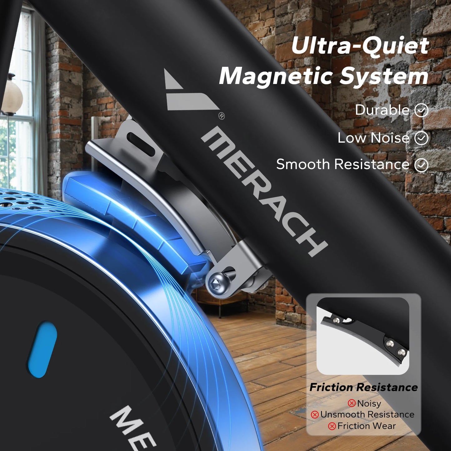 Merach Magnetic Indoor Bike With App Bluetooth Low Noise
