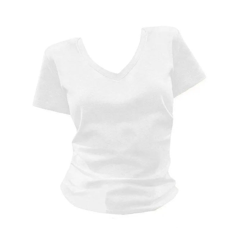 Women's Cotton Knit Solid Summer Brief Fitted Top