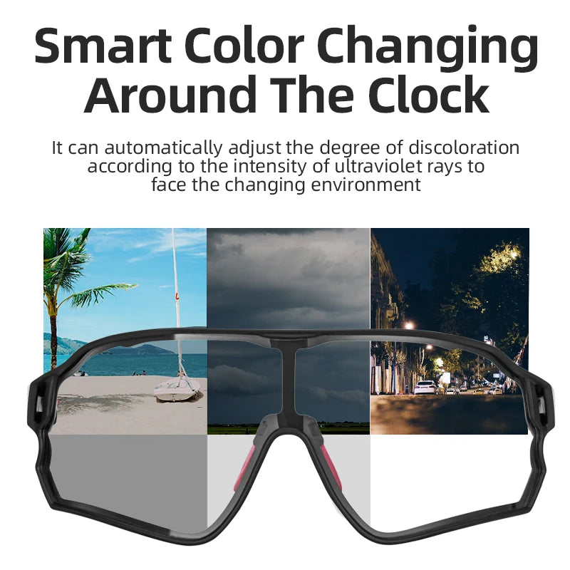 RockBros Photochromic Cycling Glasses UV400 Eyewear