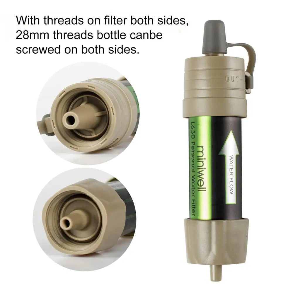 Miniwell L630 Water Filter Straw for Camping and Survival