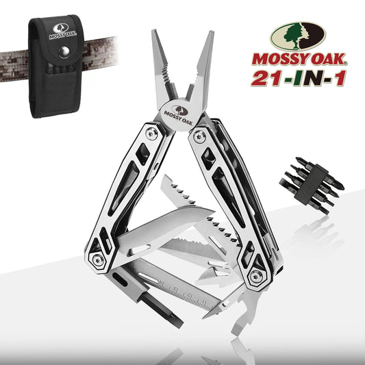 Mossy Oak 21 In 1 Multi Function Pliers Knife With Sheath