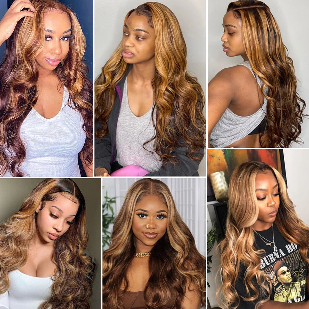 Hairvev Lace Front Wig Human Hair Body Wave For Women