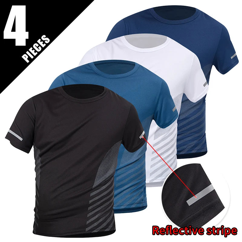 CN Men's QuickDry Short Sleeve Sports Shirt For Running