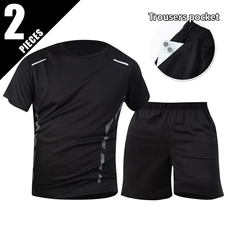 CN Men's QuickDry Short Sleeve Sports Shirt For Running