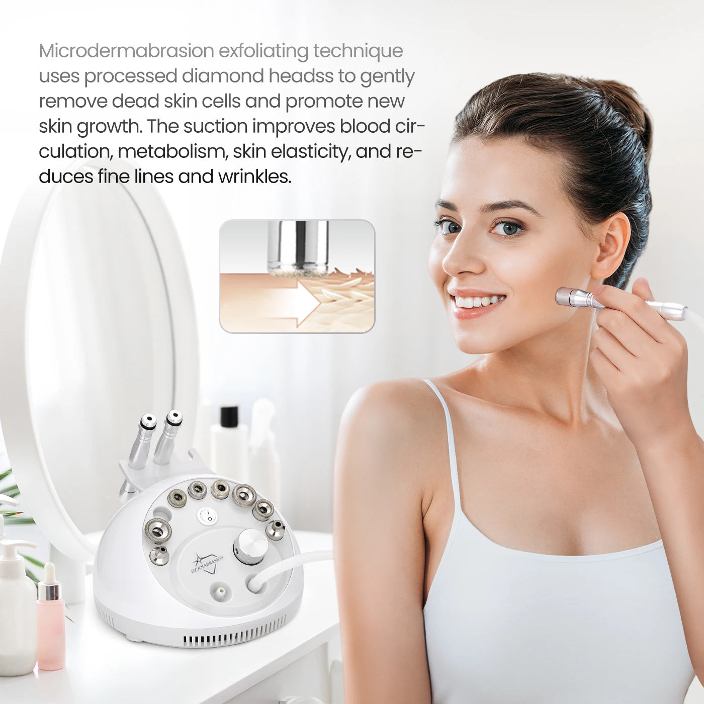 Professional Diamond Tip Vacuum Microdermabrasion Machine