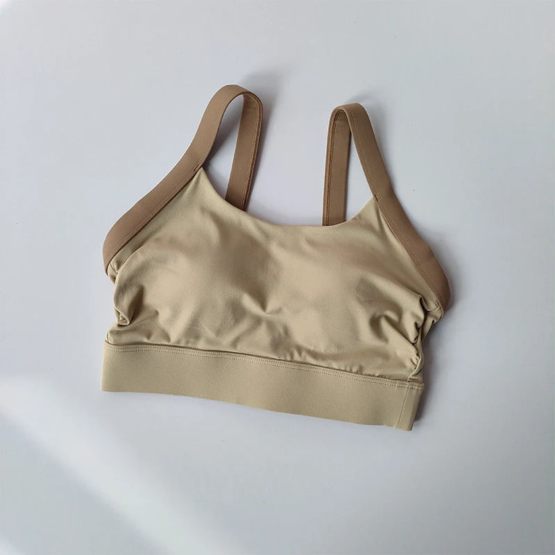 Women Open Back Sports Bra Yoga Fitness Top For Gym