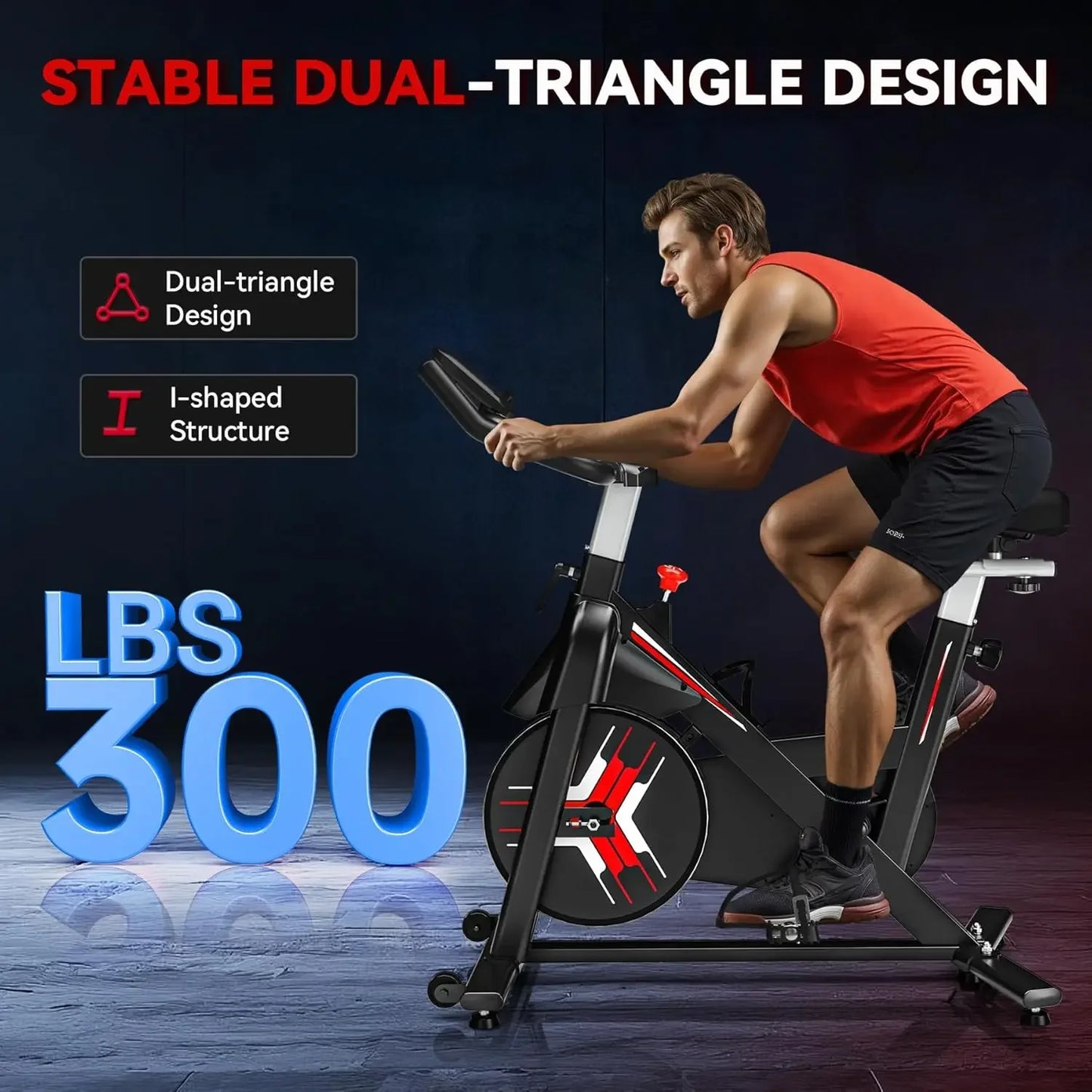 Indoor Cycling Bike With Silent Belt Drive And Flywheel