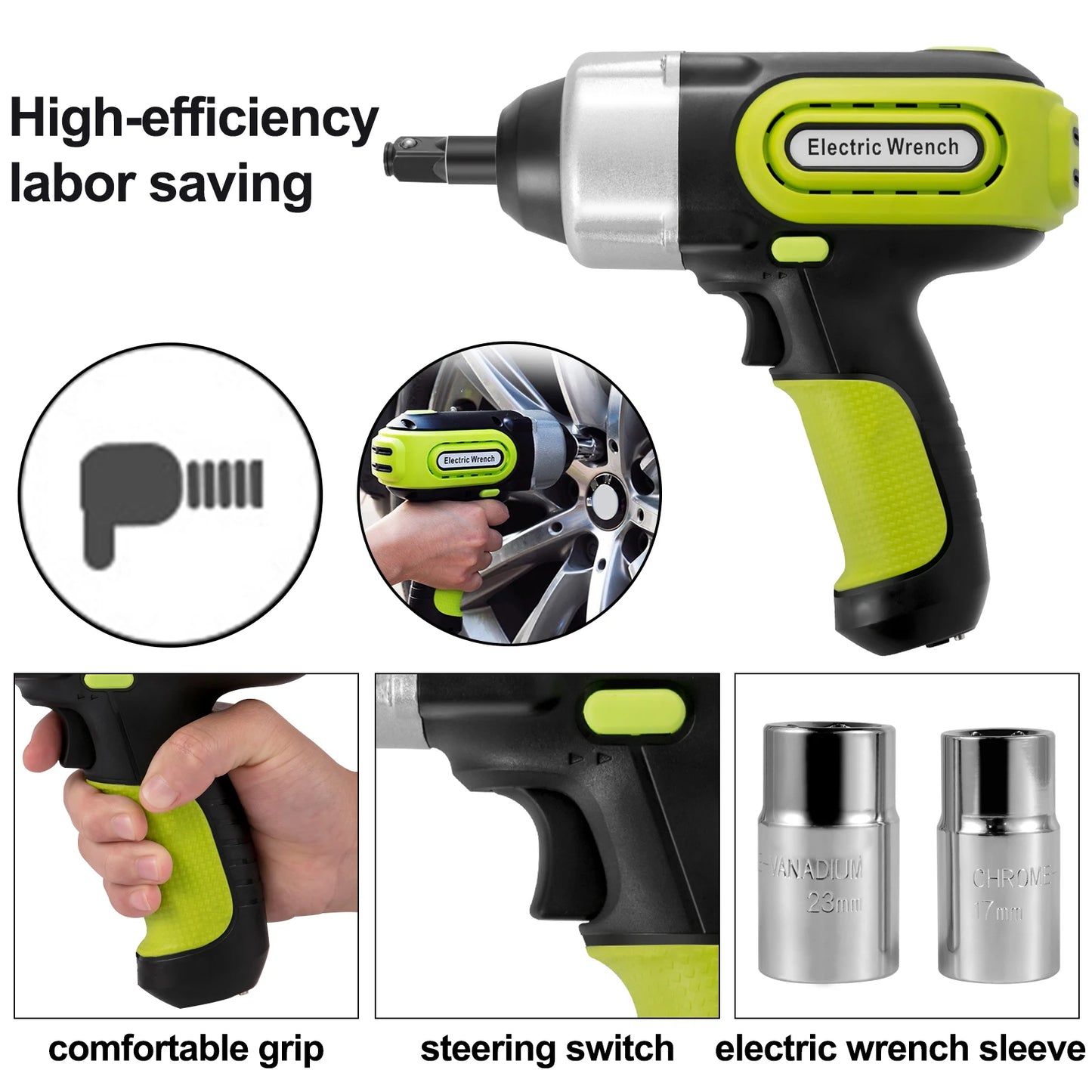 SucceBuy Four In One Electric Car Jack 12V Portable Tool