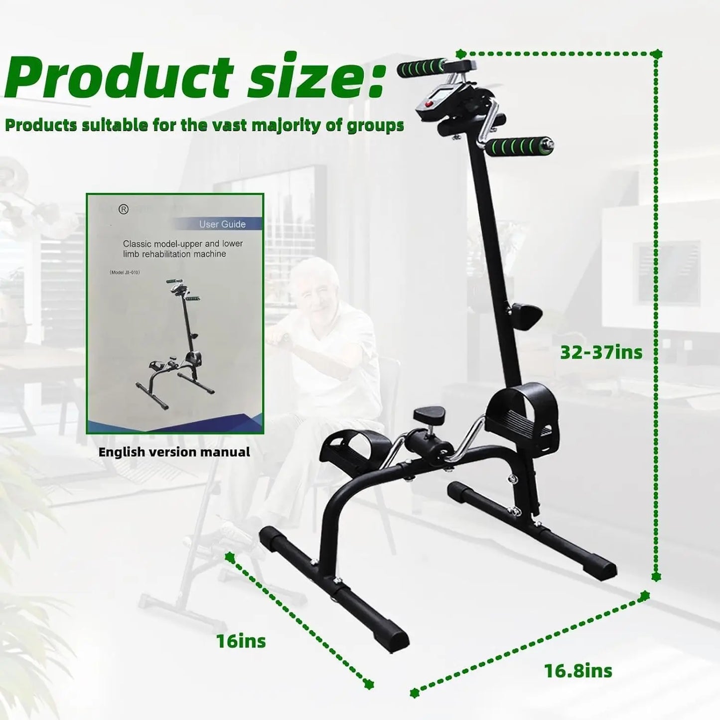 Pedal Exerciser for Seniors Stroke Rehab Hand Arm Leg