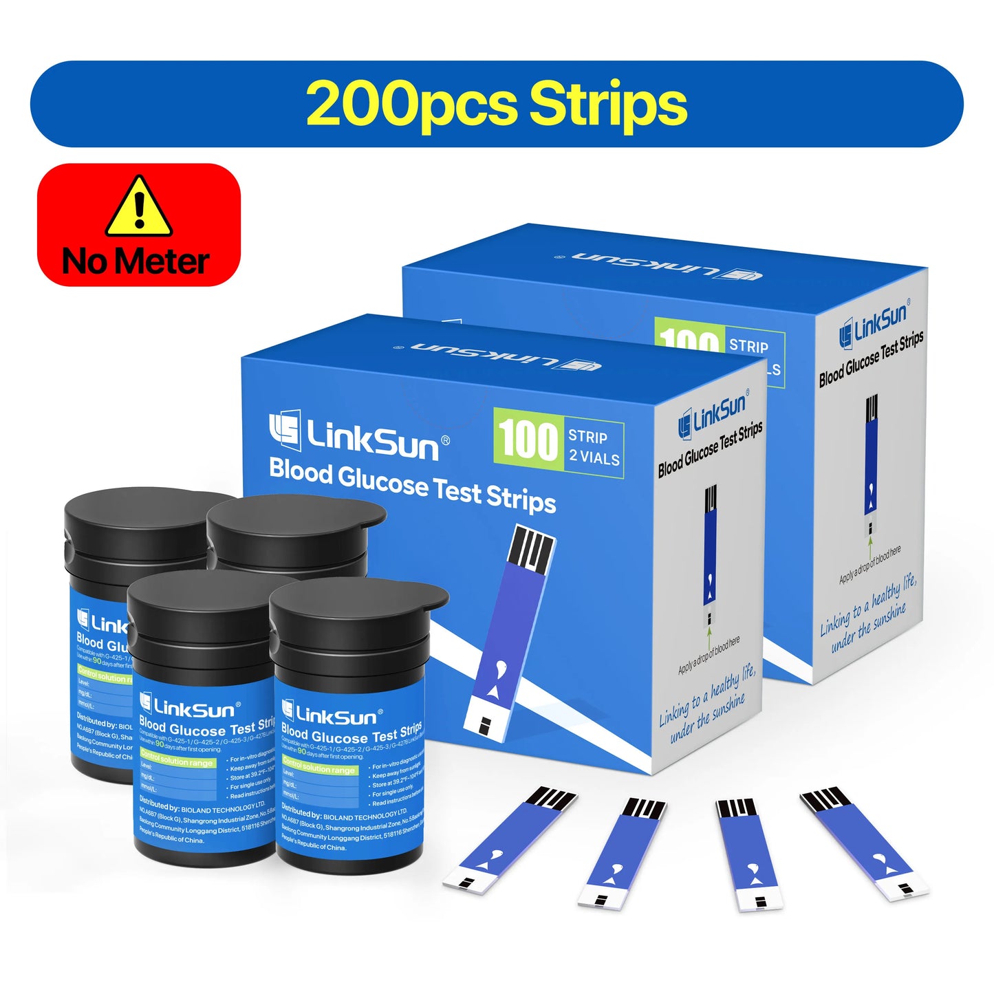 Linksun G-425-2 Blood Glucose Meter Glucometer Kit Medical