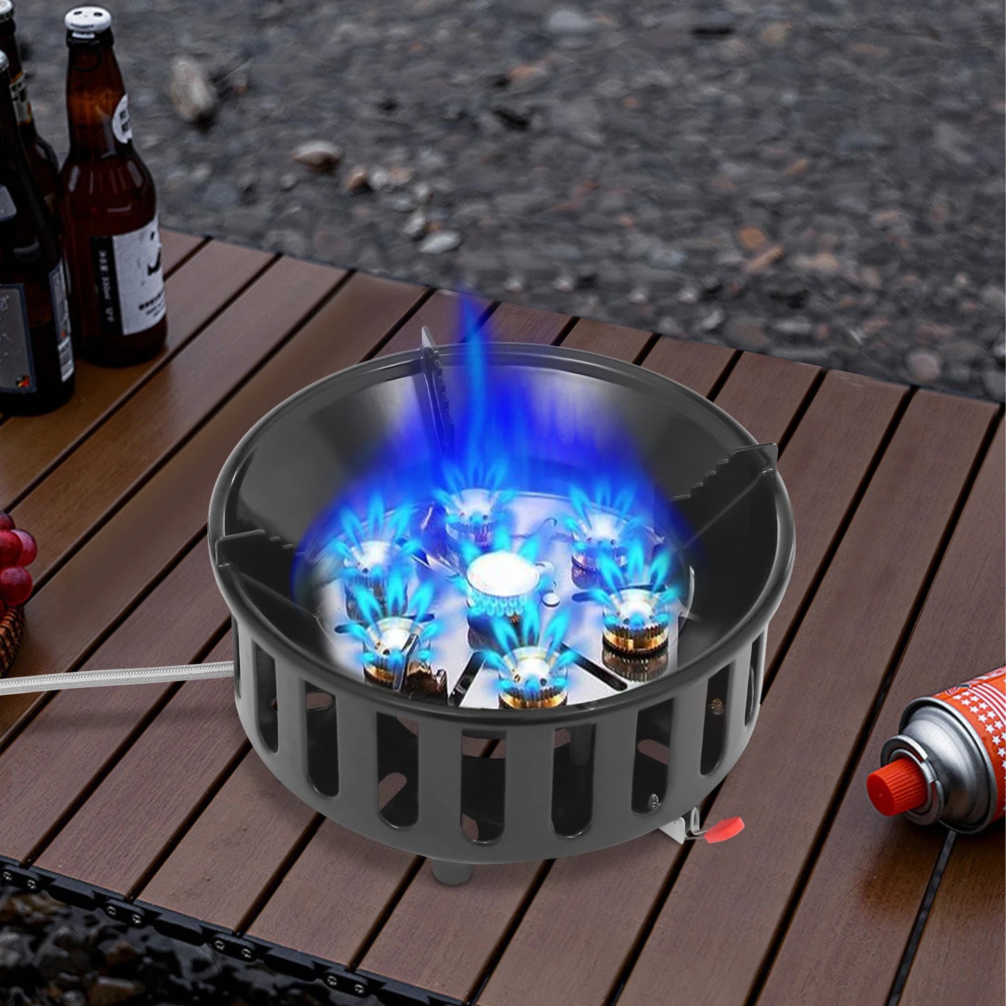 Cold Rolled Steel Portable Camping Stove 72000BTU Windproof