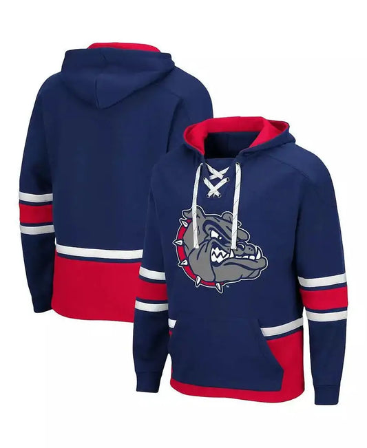 Colosseum Gonzaga Bulldogs Mens Lace Up Pullover Hoodie