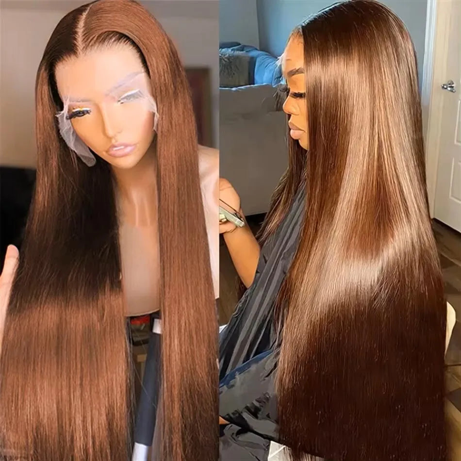 Tahikie Straight Lace Front Wig Remy European Human Hair