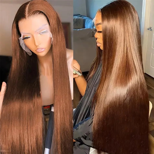 Tahikie Straight Lace Front Wig Remy European Human Hair