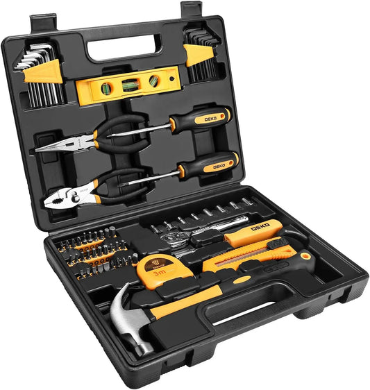 DEKODIY 65 Piece Tool Set General Household Hand Tool Kit
