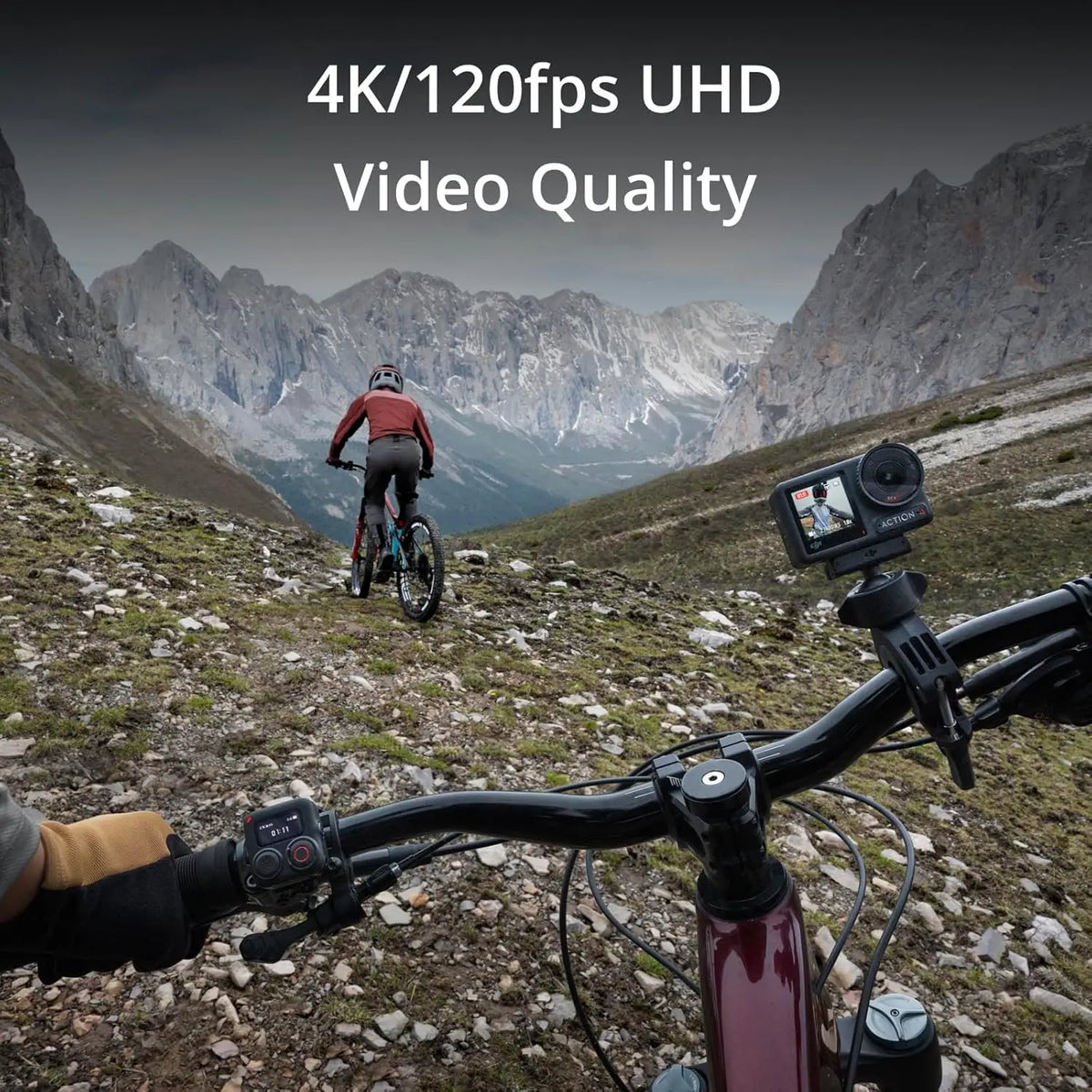 DJI Osmo Action 4 Standard Combo All New Action Camera 1/1.3" Sensor 4K/120fps Video Low-Light Imaging 10-bit D-Log M Color 160 Min Battery Life