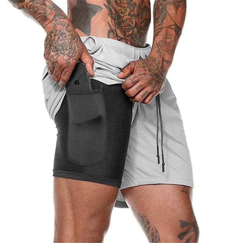 Mens Compression Shorts With Pocket Quick Dry Breathable