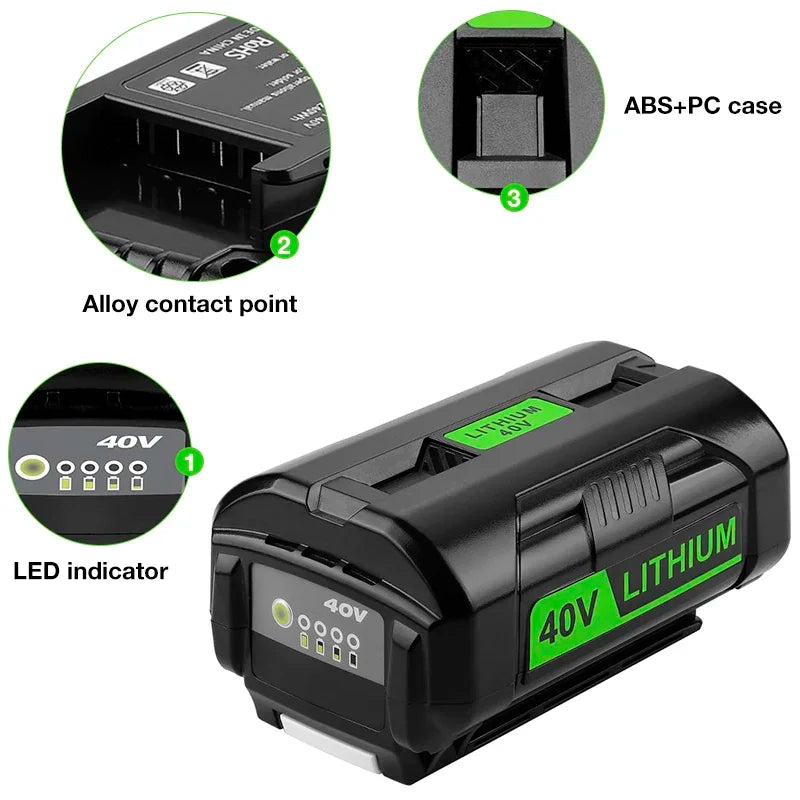 JYJZPB 40V Ryobi Battery 6Ah Premium For OP40401 OP4050A
