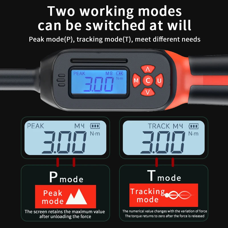 MoveCrab Digital Torque Wrench 1 To 340 Nm With LED Alerts