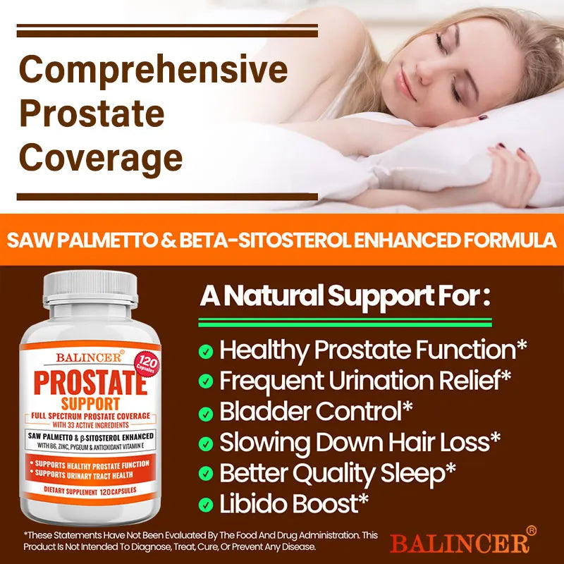 Bcuelov Prostate Health Minerals And Vitamins With Saw Palmetto