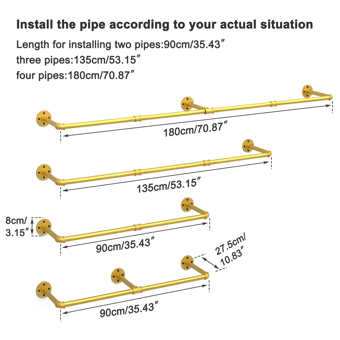 Industrial Pipe Mounted Clothing Rack With Heavy Duty Iron