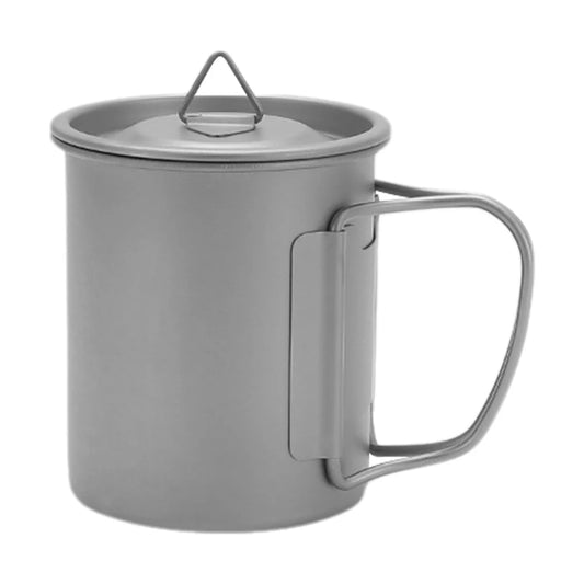 Titanium Insulated Mug Portable Coffee Cup With Handle Lid