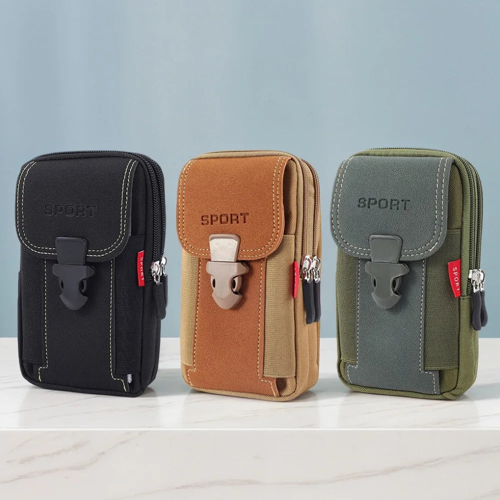 3Pcs Mobile Phone Belt Bags With Waist Pouch For Hiking