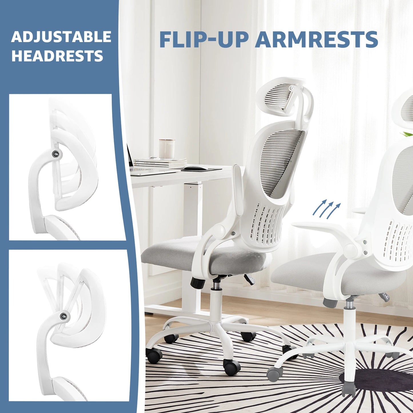 JHKErgonomics Mesh Ergonomic Chair With Adjustable Height