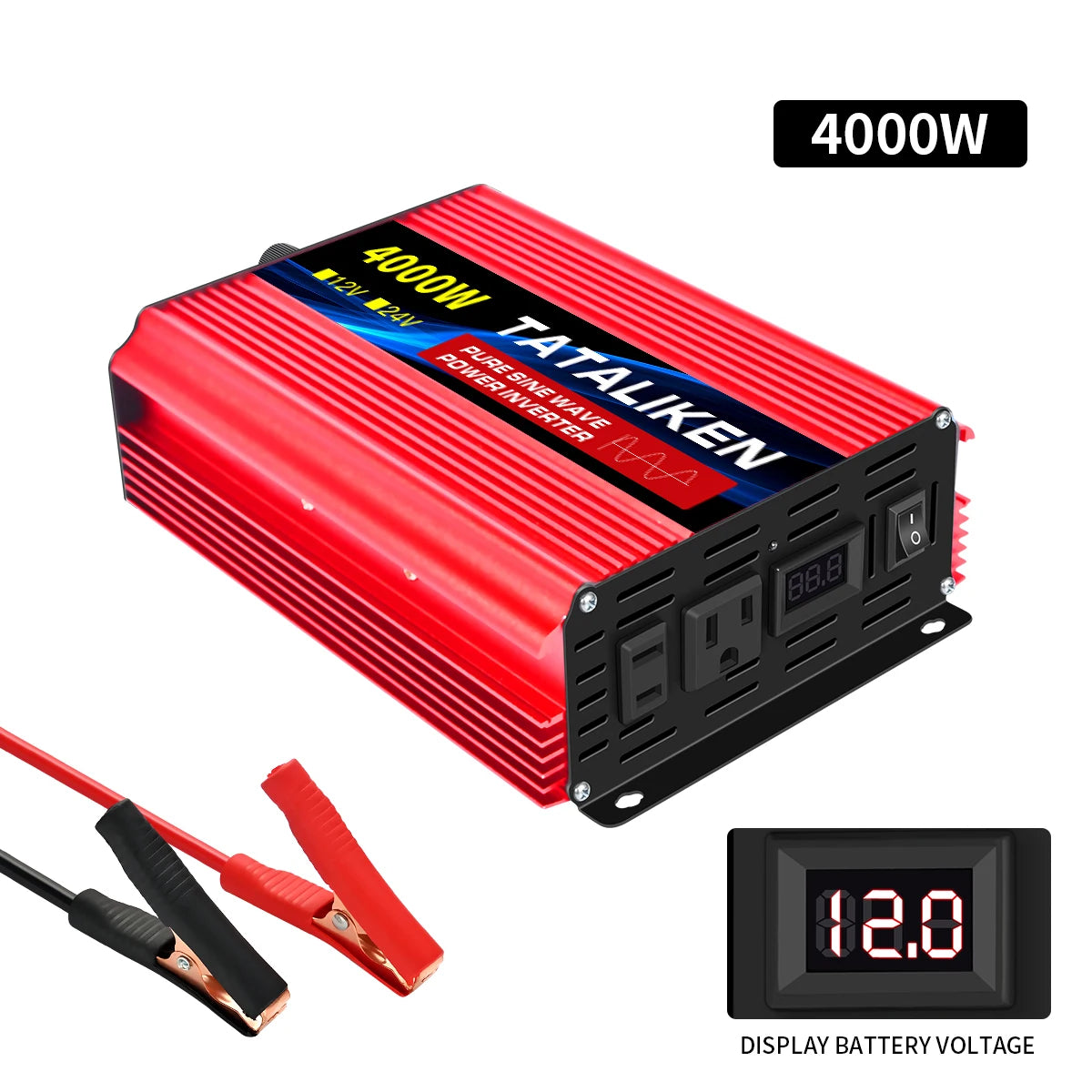 TATALIKEN US Socket 12V To 110V Pure Sine Wave Inverter