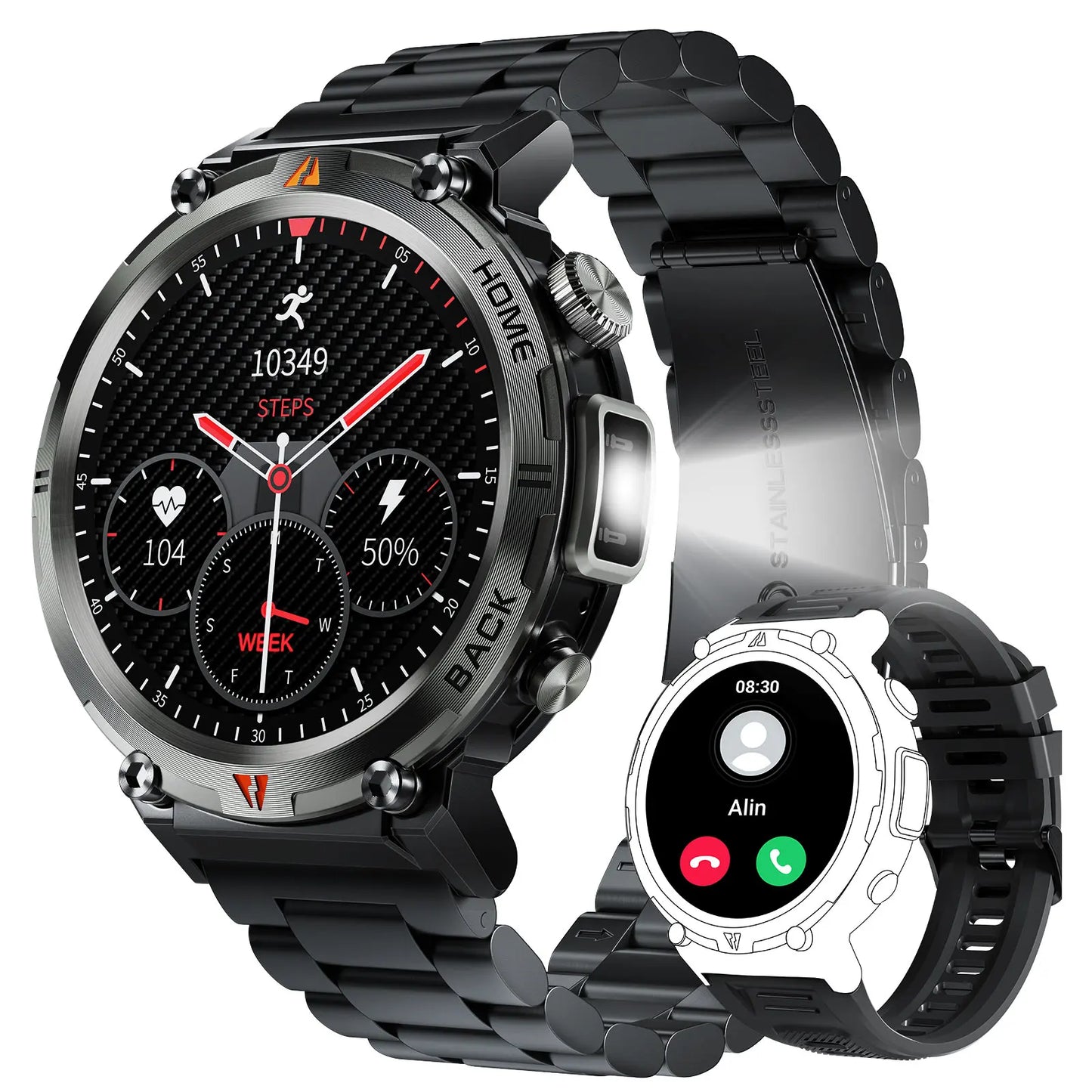 EIGIIS KE3 Bluetooth Call Smartwatch For Men Touch Screen