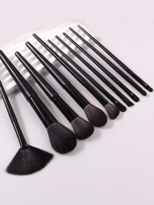 High Quality 10 Piece Soft Bristle Makeup Brush Set