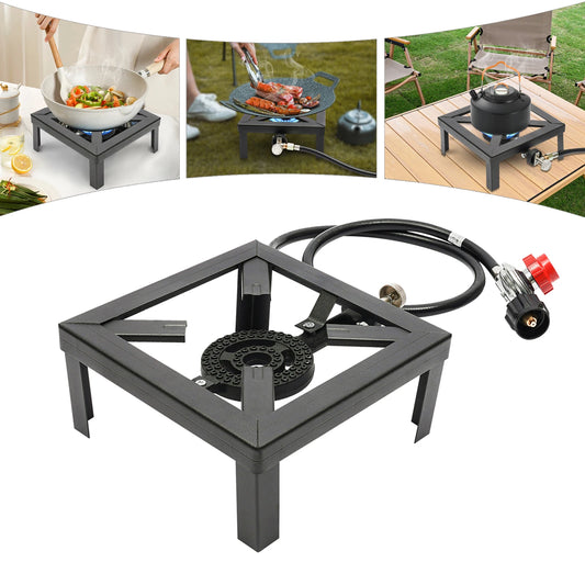 Portable Single Burner Gas Stove for Outdoor Propane Cooking