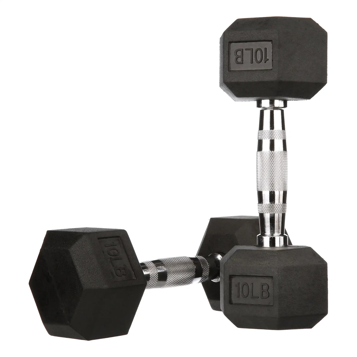 Hex Rubber Encased Dumbbell Pair For Home Gym Training