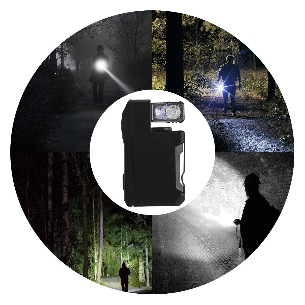 Rechargeable EDC Flashlight 400 Lumens Mini Keychain RGB