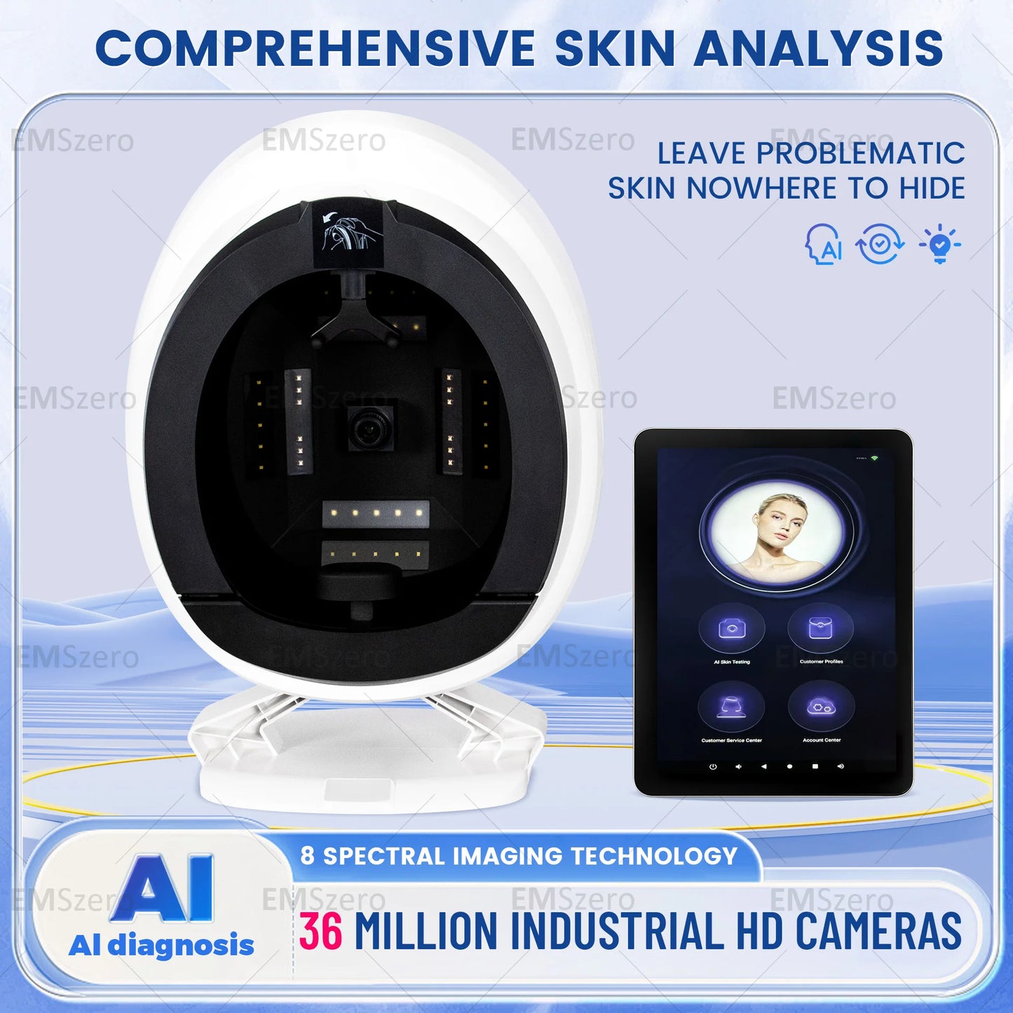 AISIA Q1 3D AI Facial Skin Analyzer For Beauty Salons