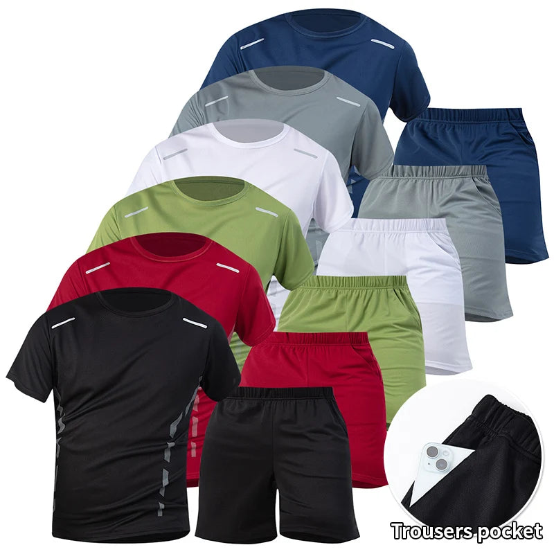 CN Men's QuickDry Short Sleeve Sports Shirt For Running