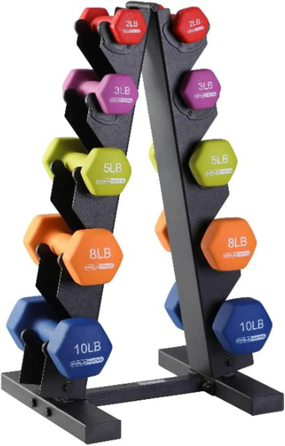 Neoprene Dumbbell Set With Rack For Home Workouts And Tone