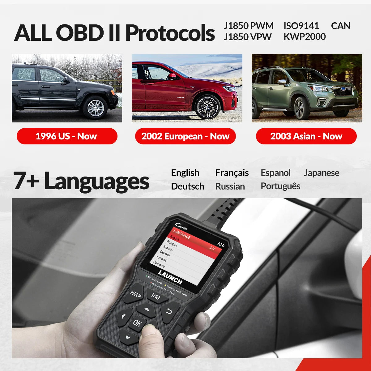 LAUNCH Creader 529 OBD2 Scanner Diagnostic Tool For Cars